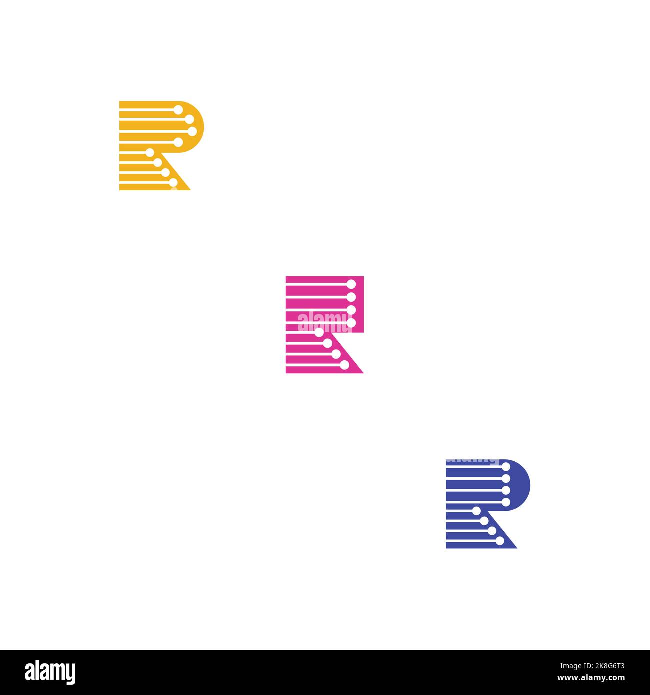 Monogram R P Rp 3d Stock Vector Images - Alamy