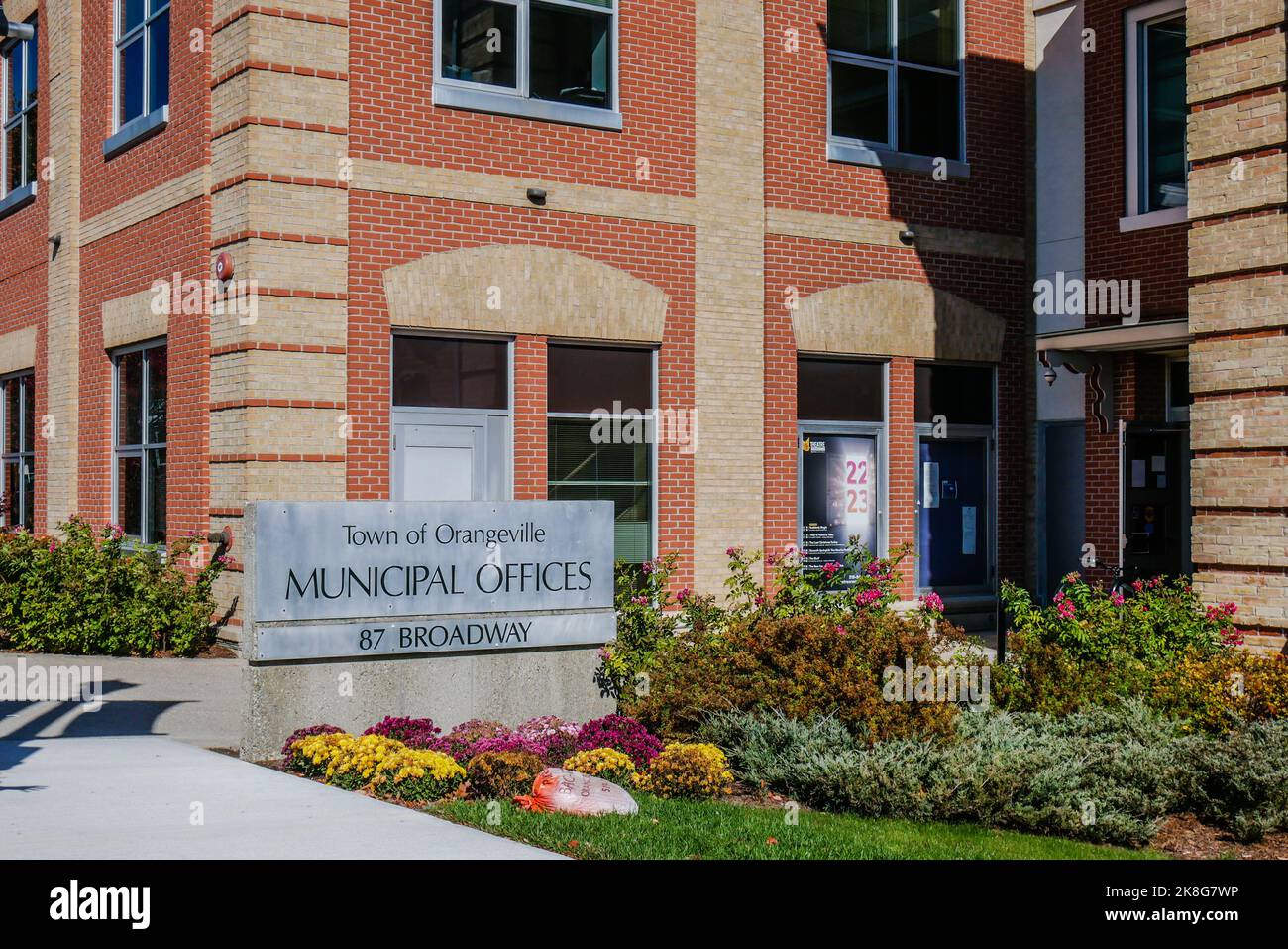 town office building,broadway, orangeville, ontario, canada Stock Photo
