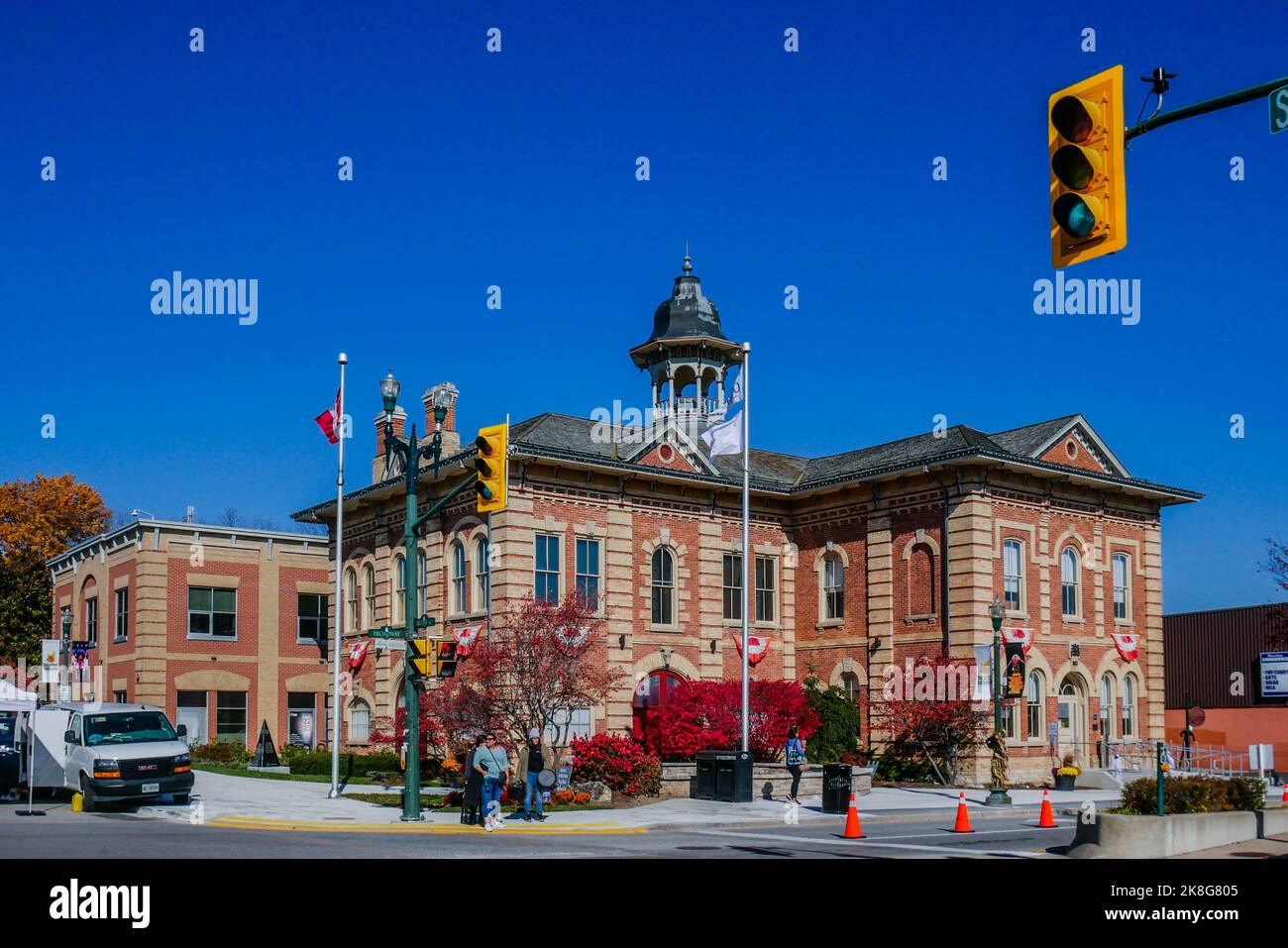 Dufferin County Court House, town hall, broadway street, Orangeville, Ontario, Canada Stock Photo