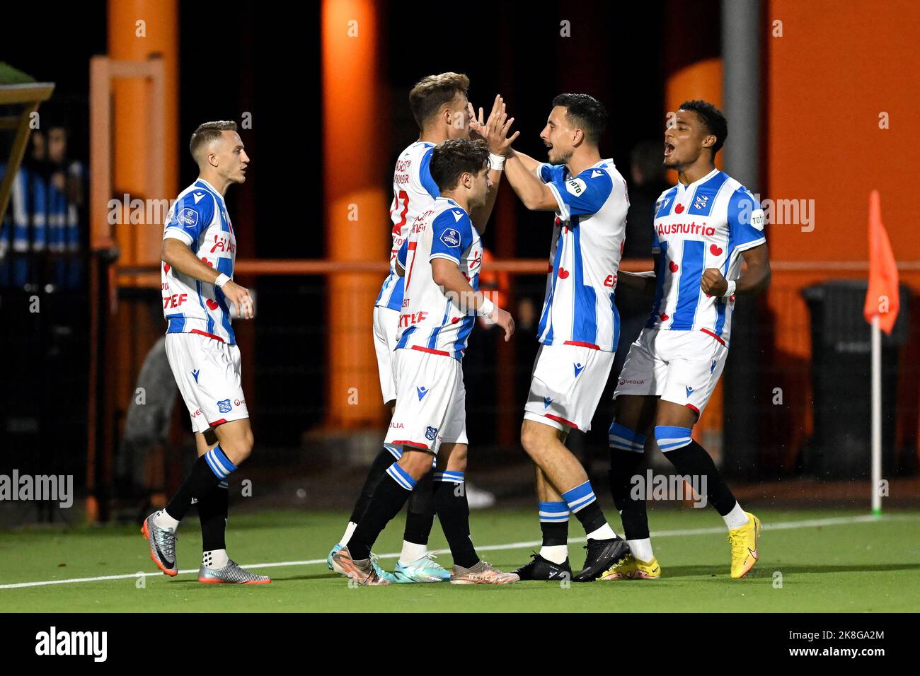 VOLENDAM Sydney van Hooijdonk of SC Heerenveen celebrate the 01 during the Dutch Eredivisie VOLENDAM Sydney van Hooijdonk of SC Heerenveen celebrate the 01 during the Dutch Eredivisie
