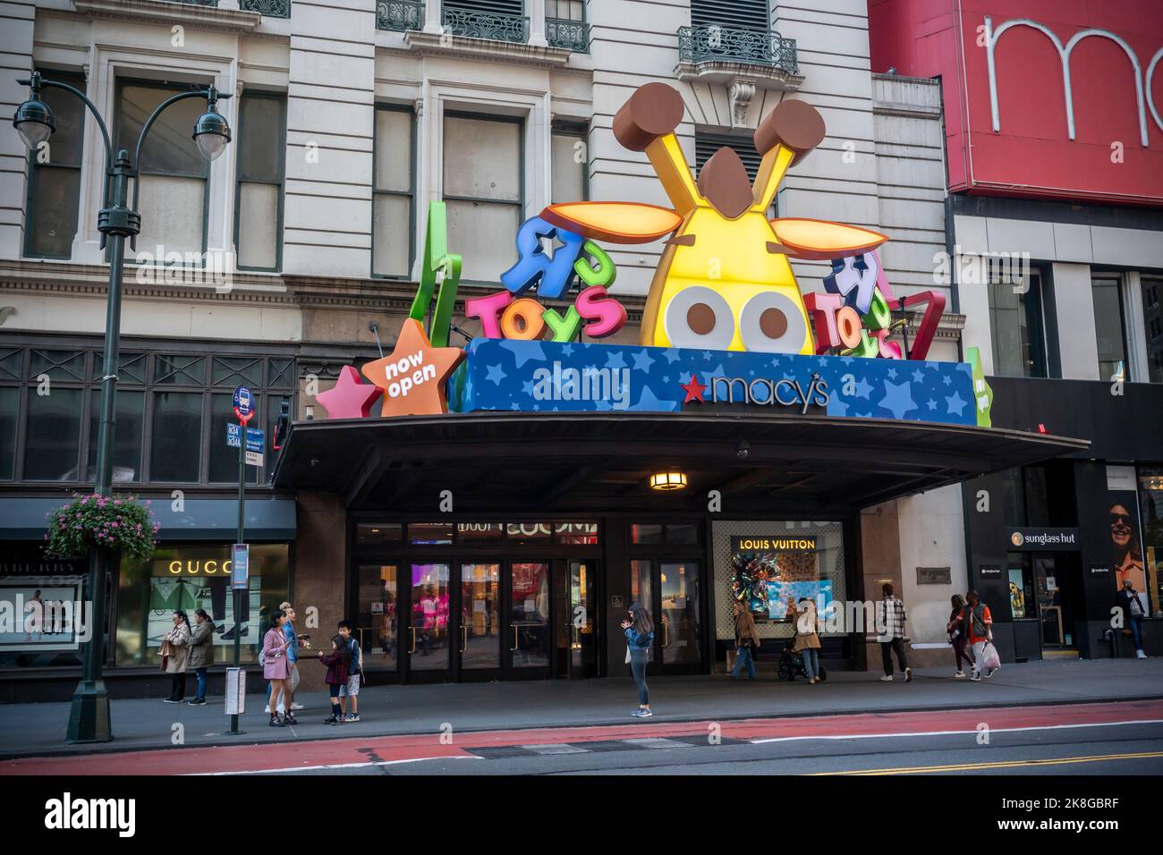 Marquee display promoting the new Toys “R” Us located in the Macy’s ...