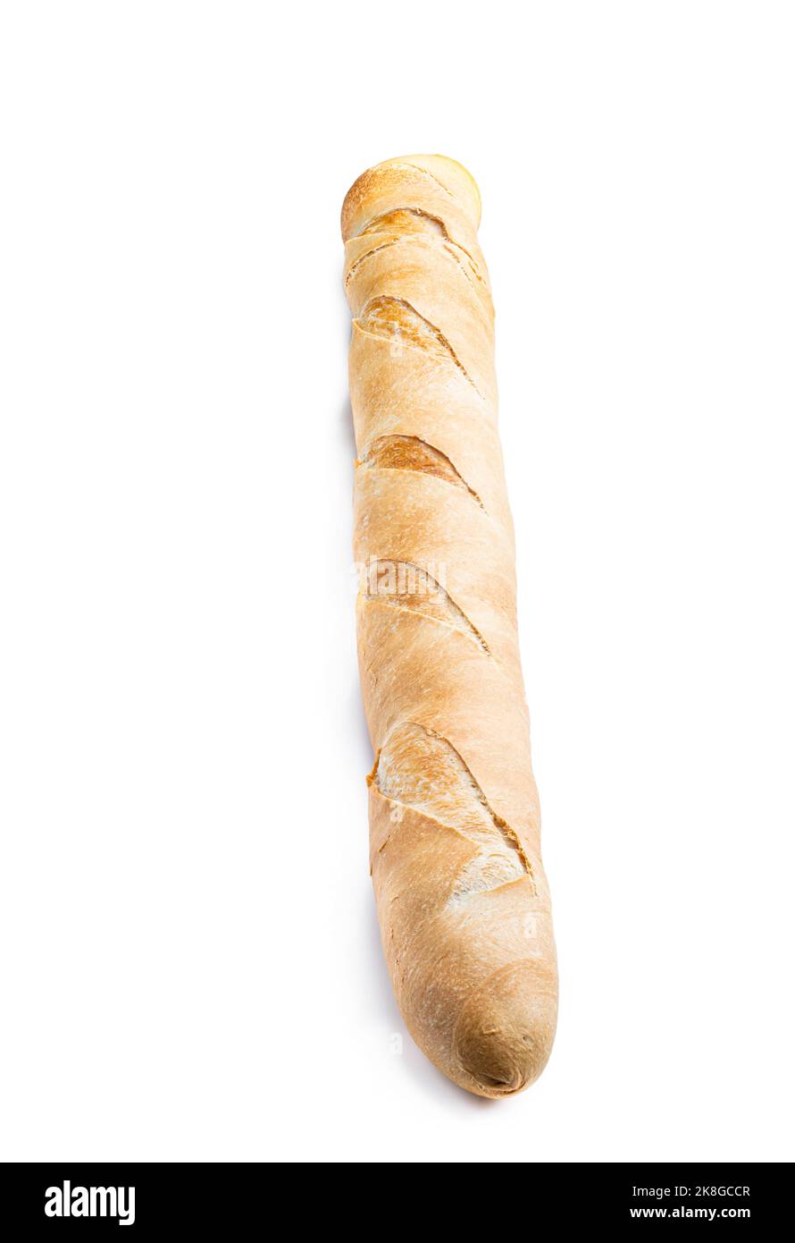 French baguette isolated on white background Stock Photo - Alamy
