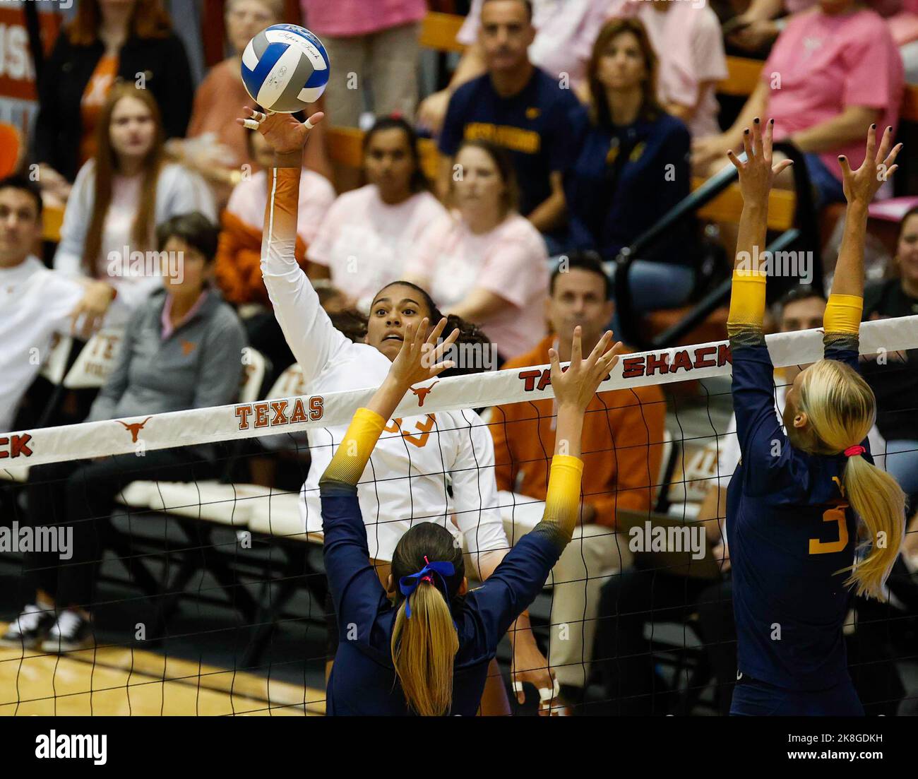 October 22, 2022 Texas outside hitter LOGAN EGGLESTON (33) with a kill during an NCAA college