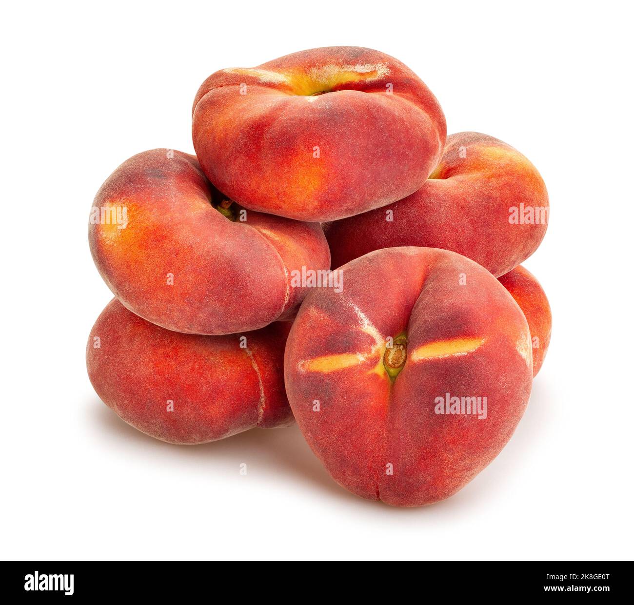 flat peach path isolated on white Stock Photo