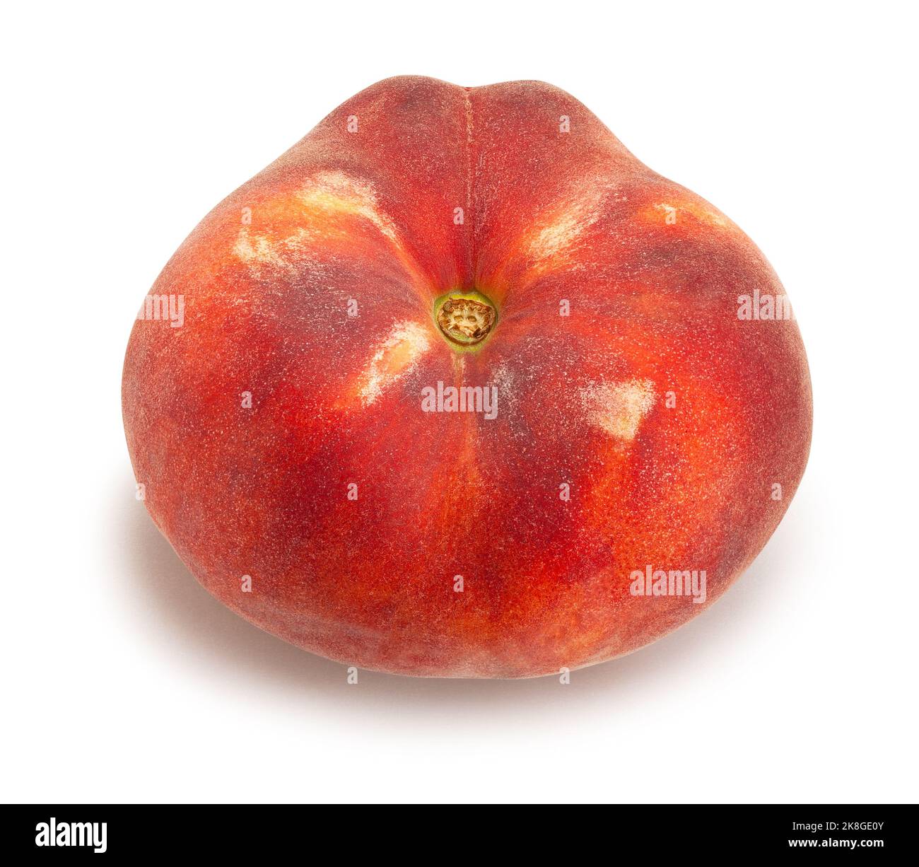 flat peach path isolated on white Stock Photo