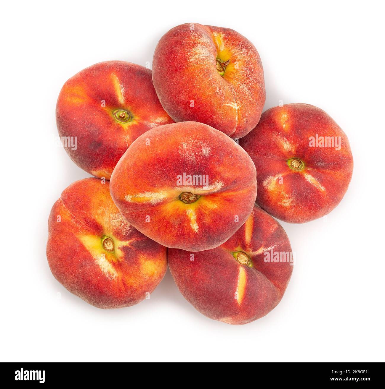 flat peach path isolated on white Stock Photo