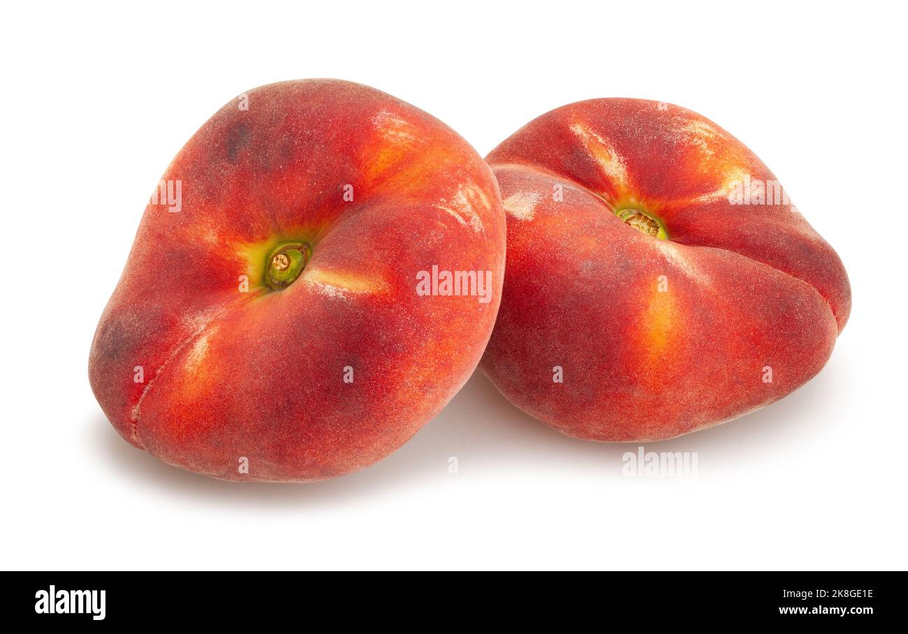 flat peach path isolated on white Stock Photo