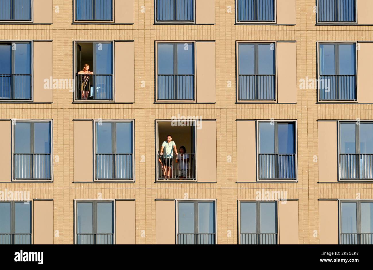 Middleburg, Netherlands August 2022 People looking out from the