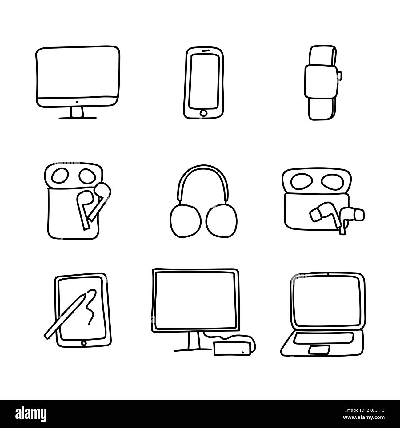 icons-of-various-modern-gadgets-hand-drawn-stock-vector-image-art