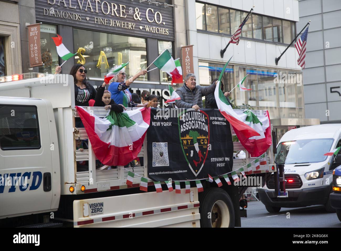 Columbus Day Parade on 5th Avenue in New York CIty. With recent attacks