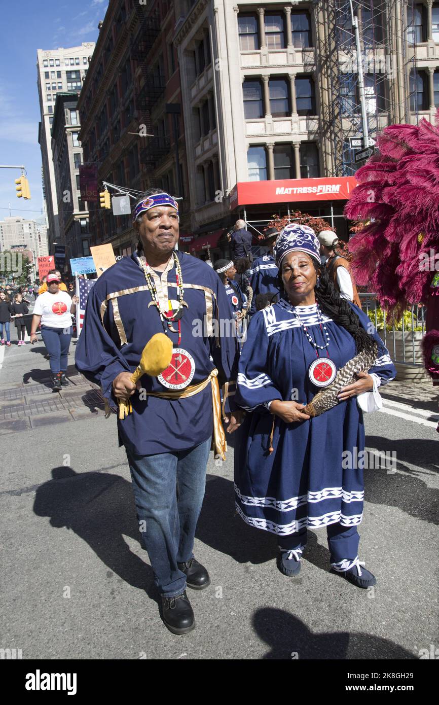 The first annual "Indigenous Peoples of the Americas Day Parade" took
