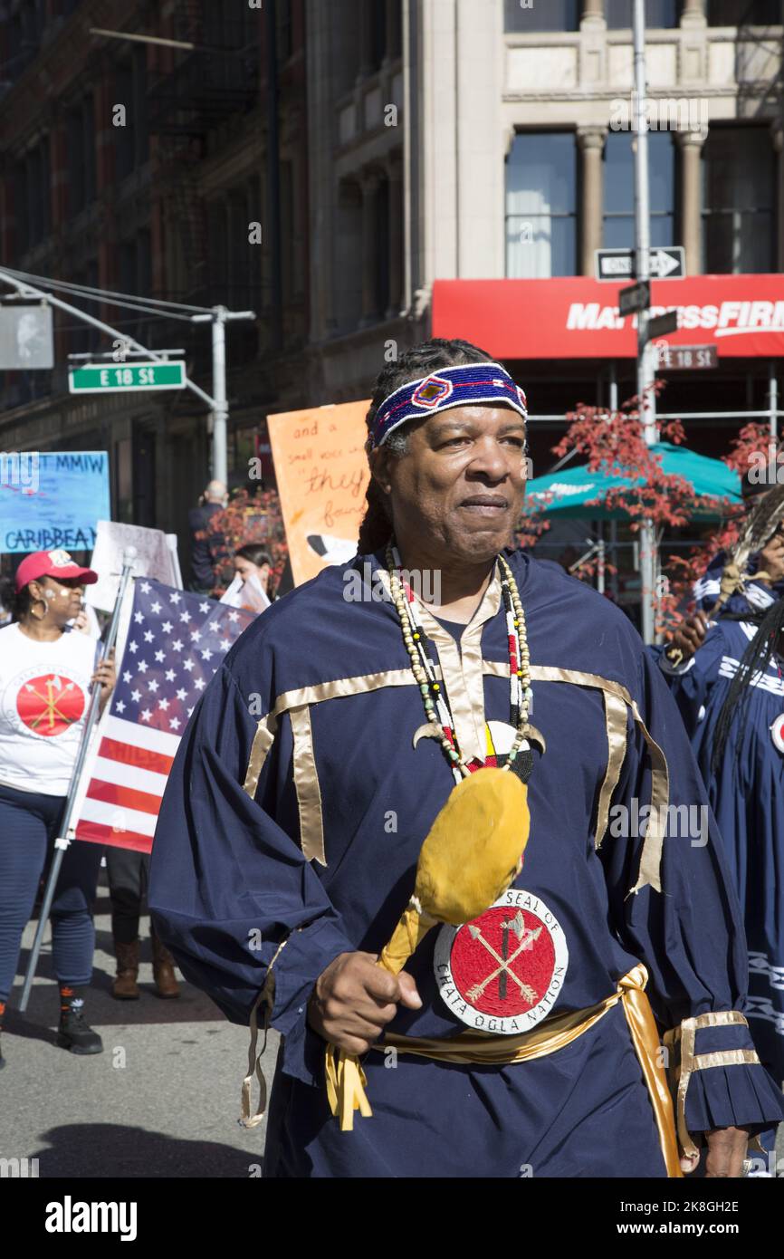 The first annual "Indigenous Peoples of the Americas Day Parade" took