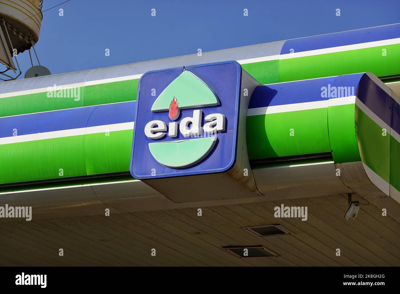 Gas station Eida, Saranda, Republic of Albania Stock Photo