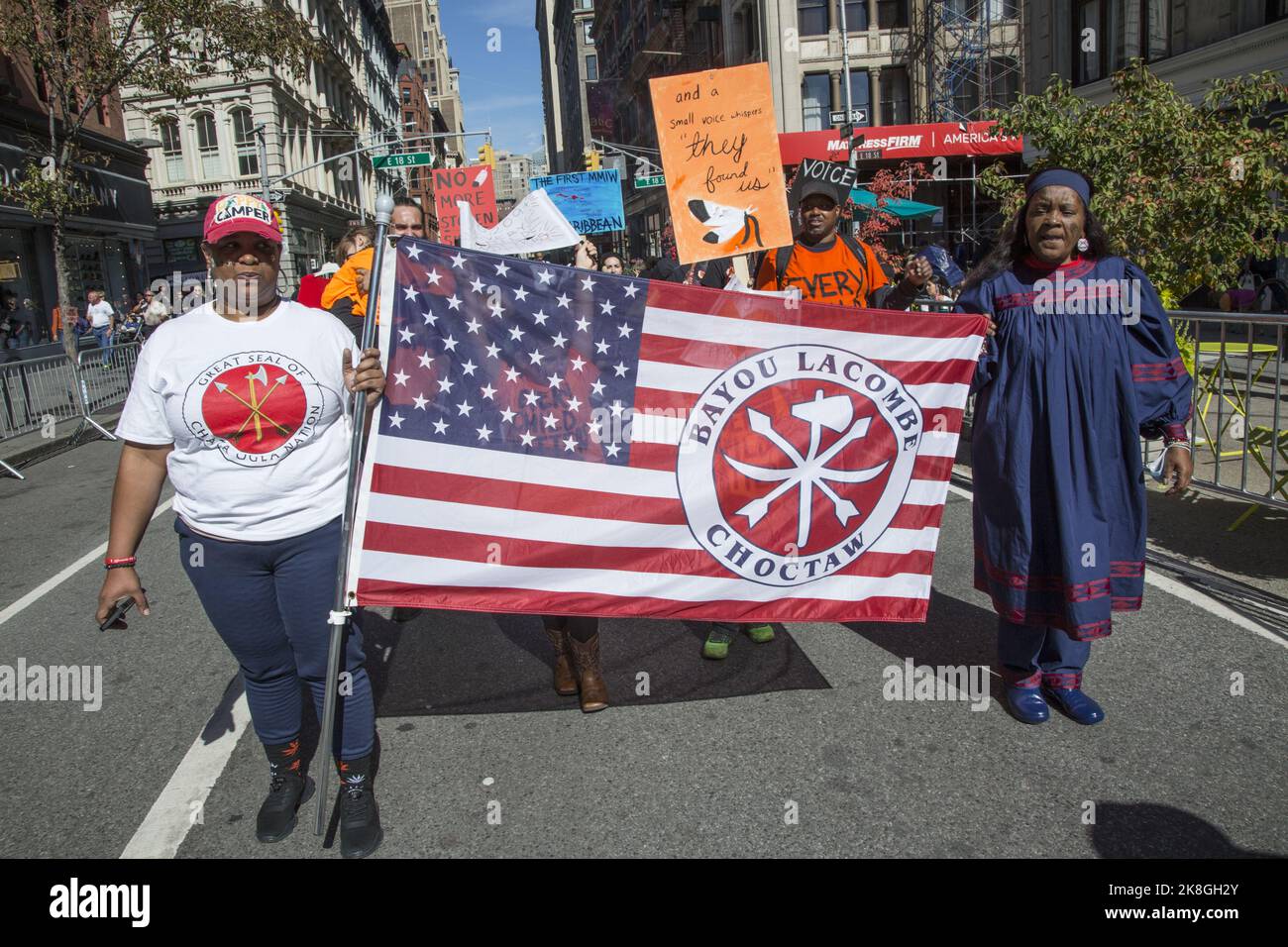 The first annual "Indigenous Peoples of the Americas Day Parade" took