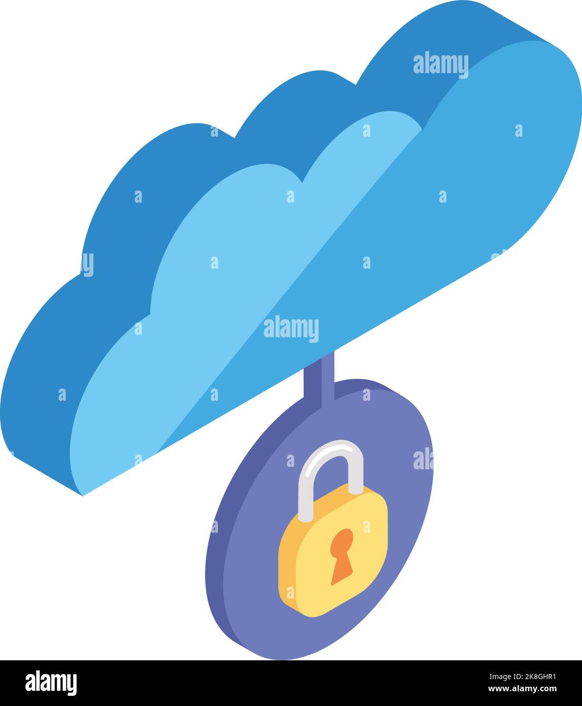 cloud computing with padlock icon Stock Vector Image & Art - Alamy
