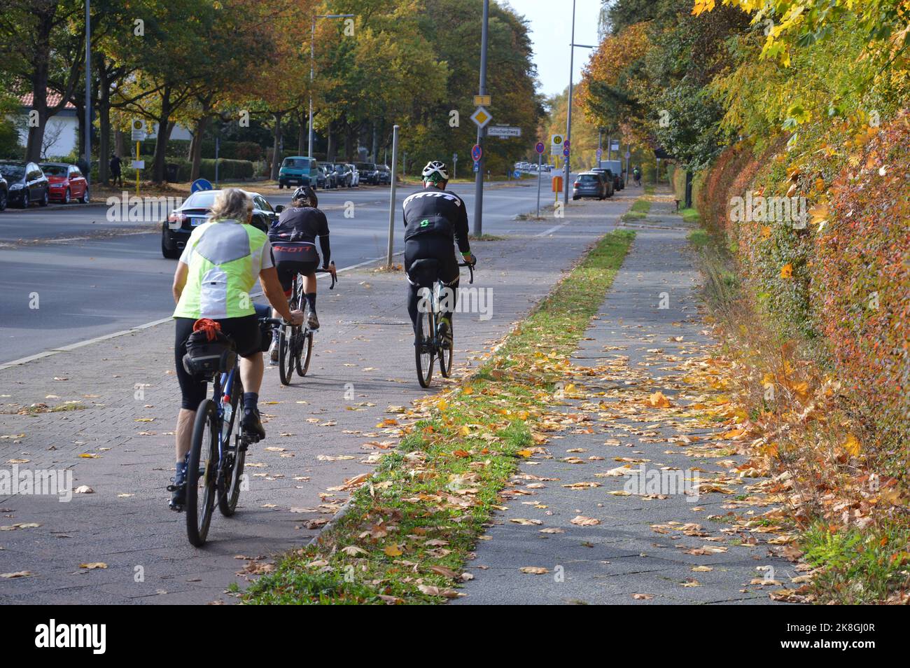 Berlin, Germany October 23, 2022 Autumn at Koenigstrasse in Wannsee. (Photo by Markku Rainer