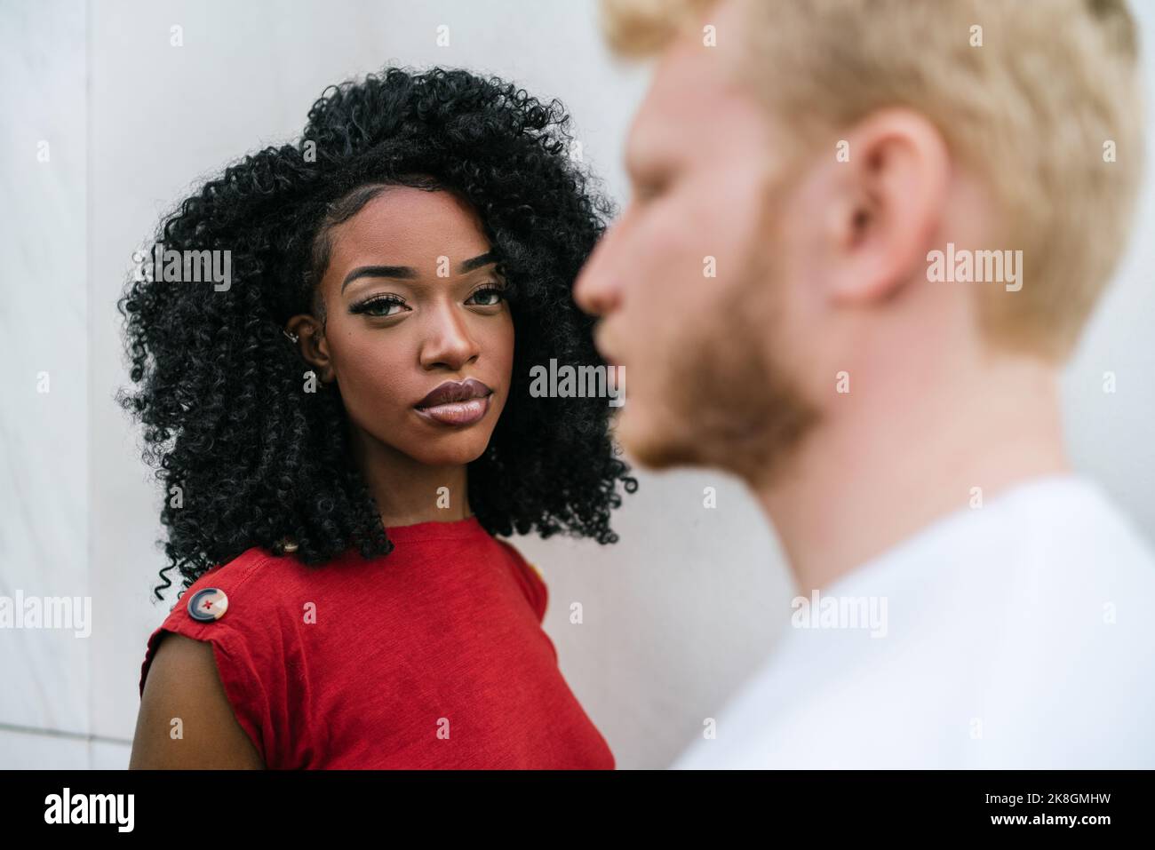 Side view unemotional african hi-res stock photography and images - Alamy