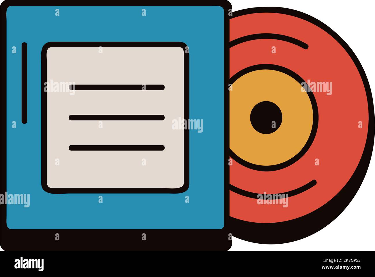 vinyl disk retro style icon Stock Vector Image & Art - Alamy