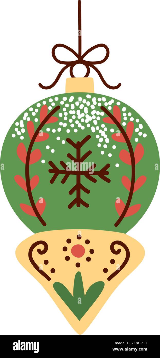 merry christmas green ball icon Stock Vector Image & Art - Alamy