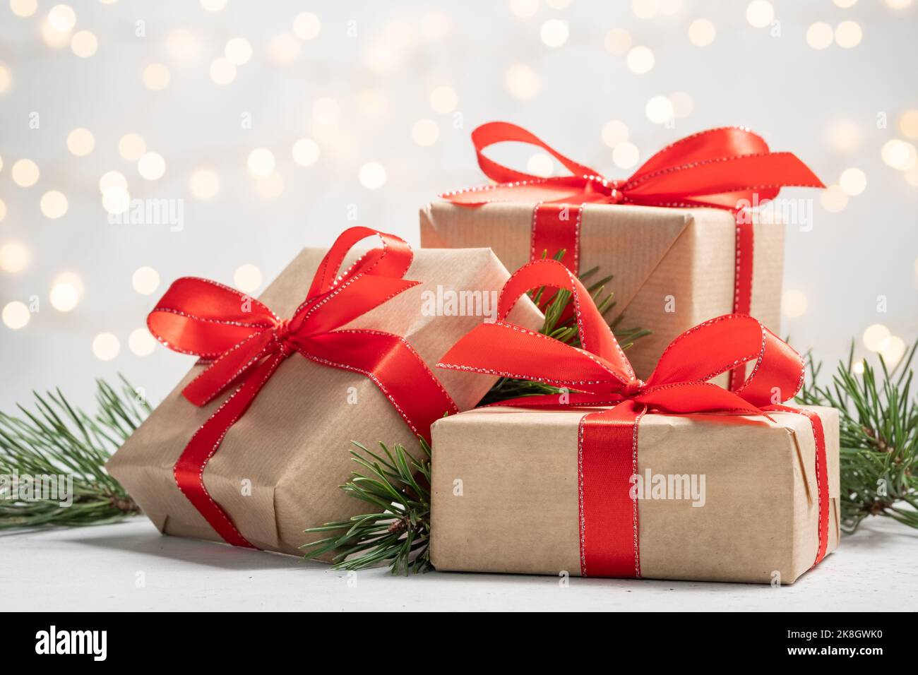 Christmas gift boxes Stock Photo - Alamy
