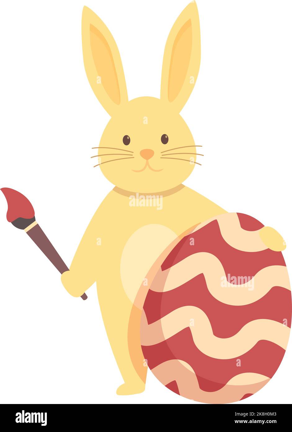 Painter rabbit icon cartoon vector. Easter bunny. Spring animal Stock ...