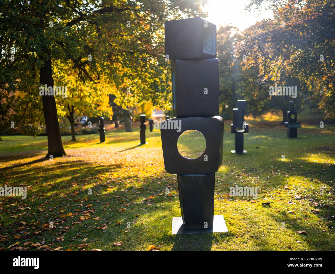 trees in the park in autumn colors Stock Photo - Alamy