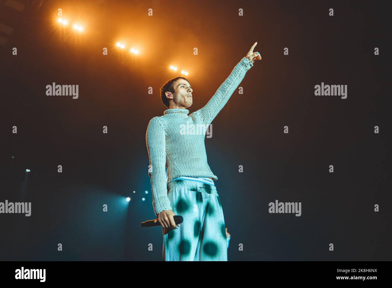 Milan, Italy, 23rd Oct 2022. Sangiovanni performs live at Mediolanum Forum in Milan. Credits: Maria Laura Arturi/Alamy Live News Stock Photo