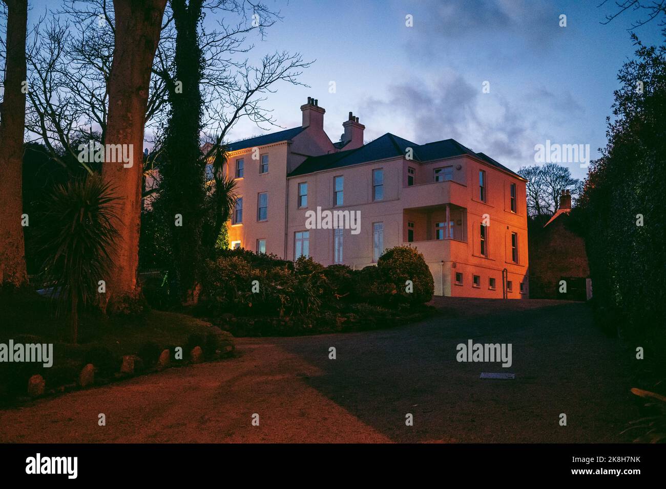 Jersey Island, Channel Island UK 2022.01.29 Beautiful house on the