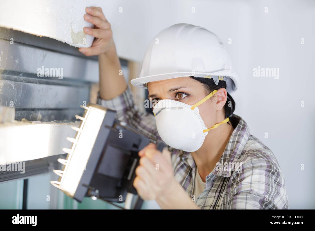 Female in respirator gas mask hi-res stock photography and images - Alamy