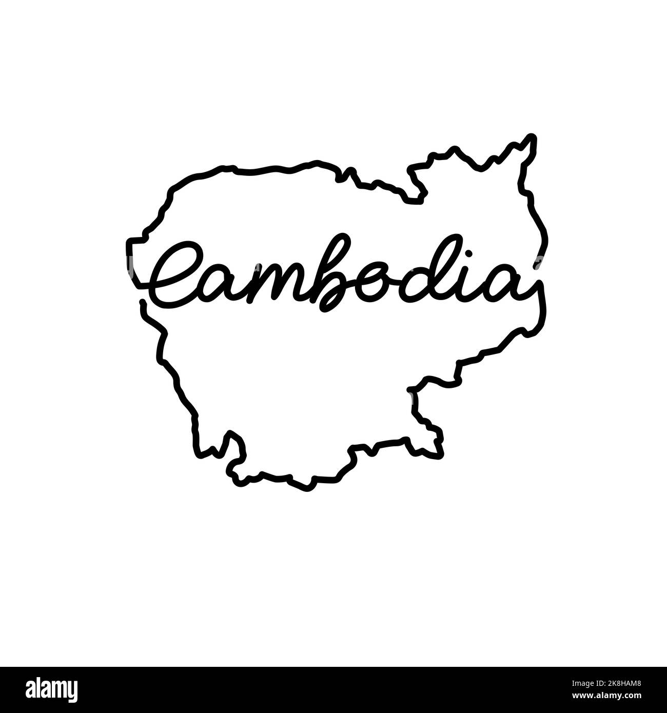 Cambodia outline hi-res stock photography and images - Alamy