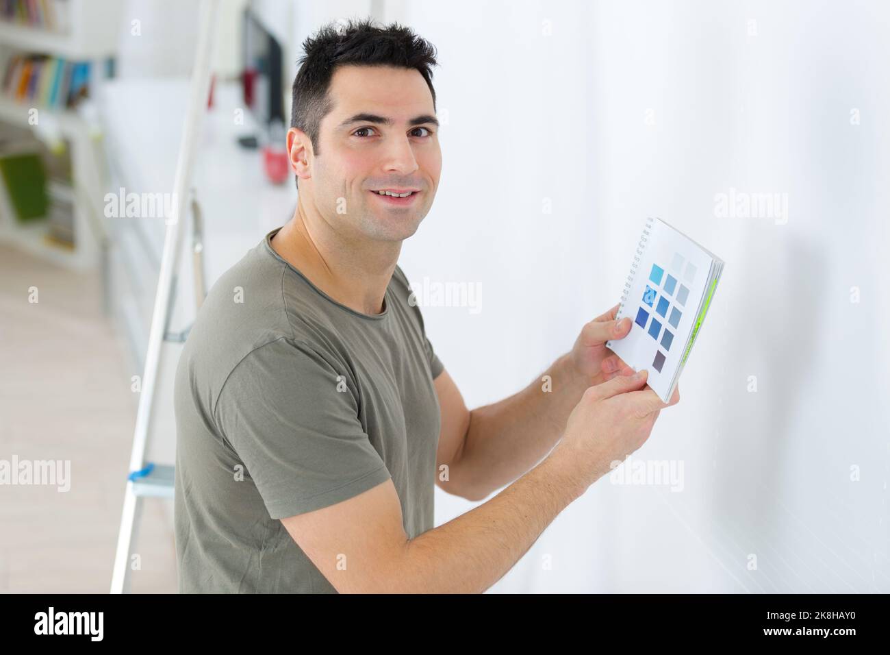 Painter picking color house walls hi-res stock photography and images ...