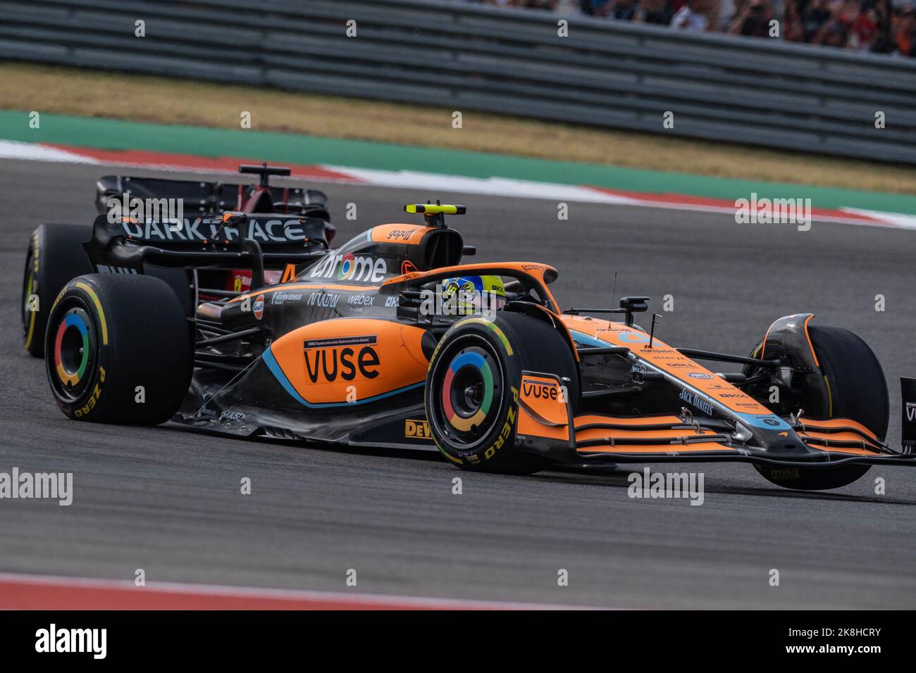 Austin, Texas, USA. Texas, USA. 23rd Oct, 2022. Lando Norris #4 from ...