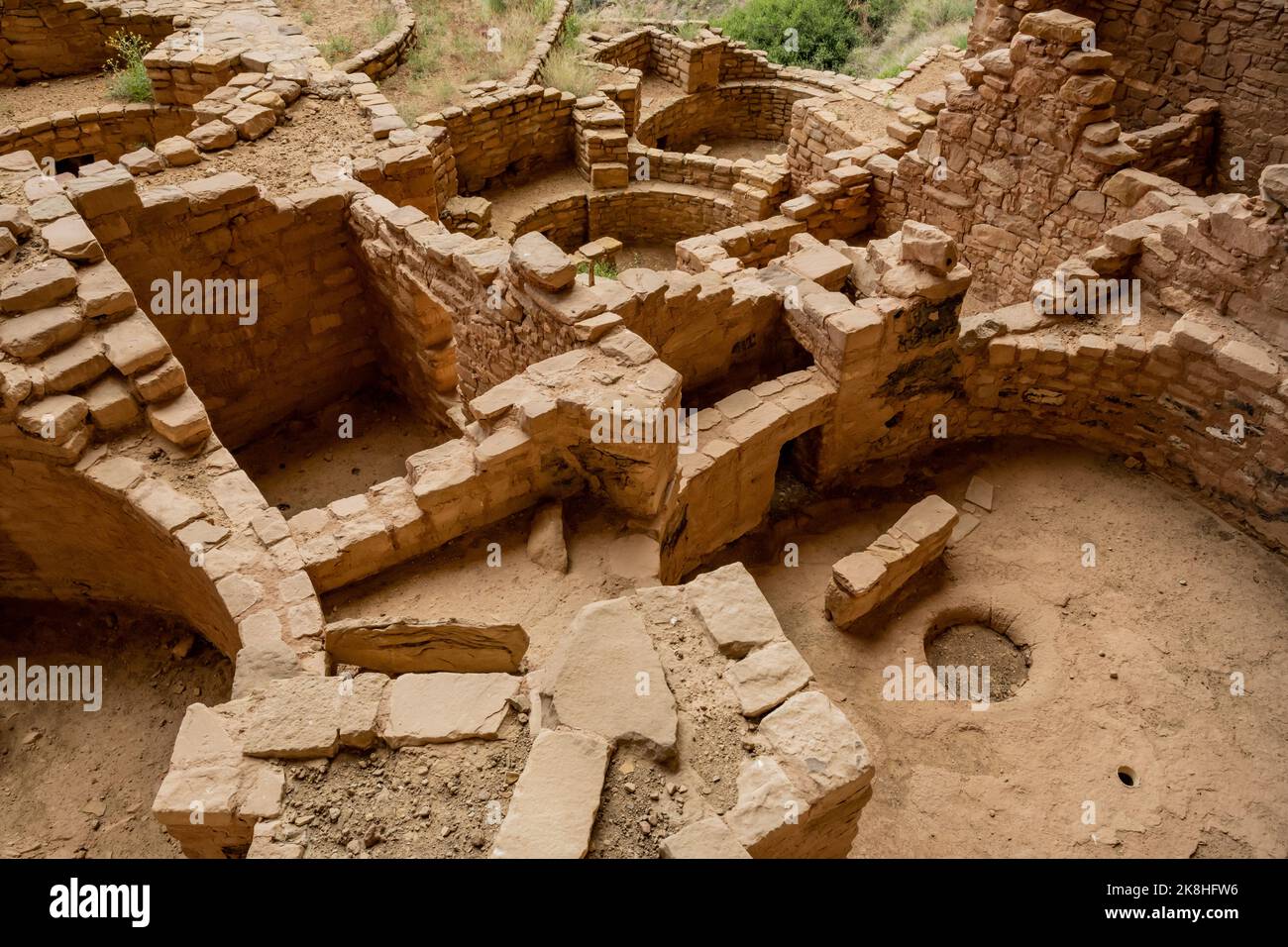 Many Rooms of Long House Cliff Dwelling in Mesa Verde National Park ...
