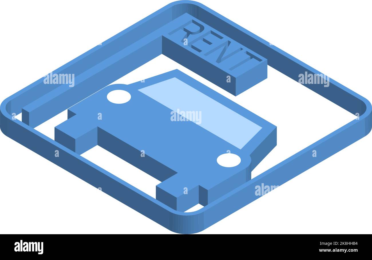 Car rental blue isometric icon illustration Stock Vector Image & Art ...