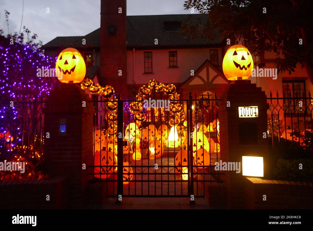 Toluca Lake, California, USA 22nd October 2022 Halloween Pumpkins