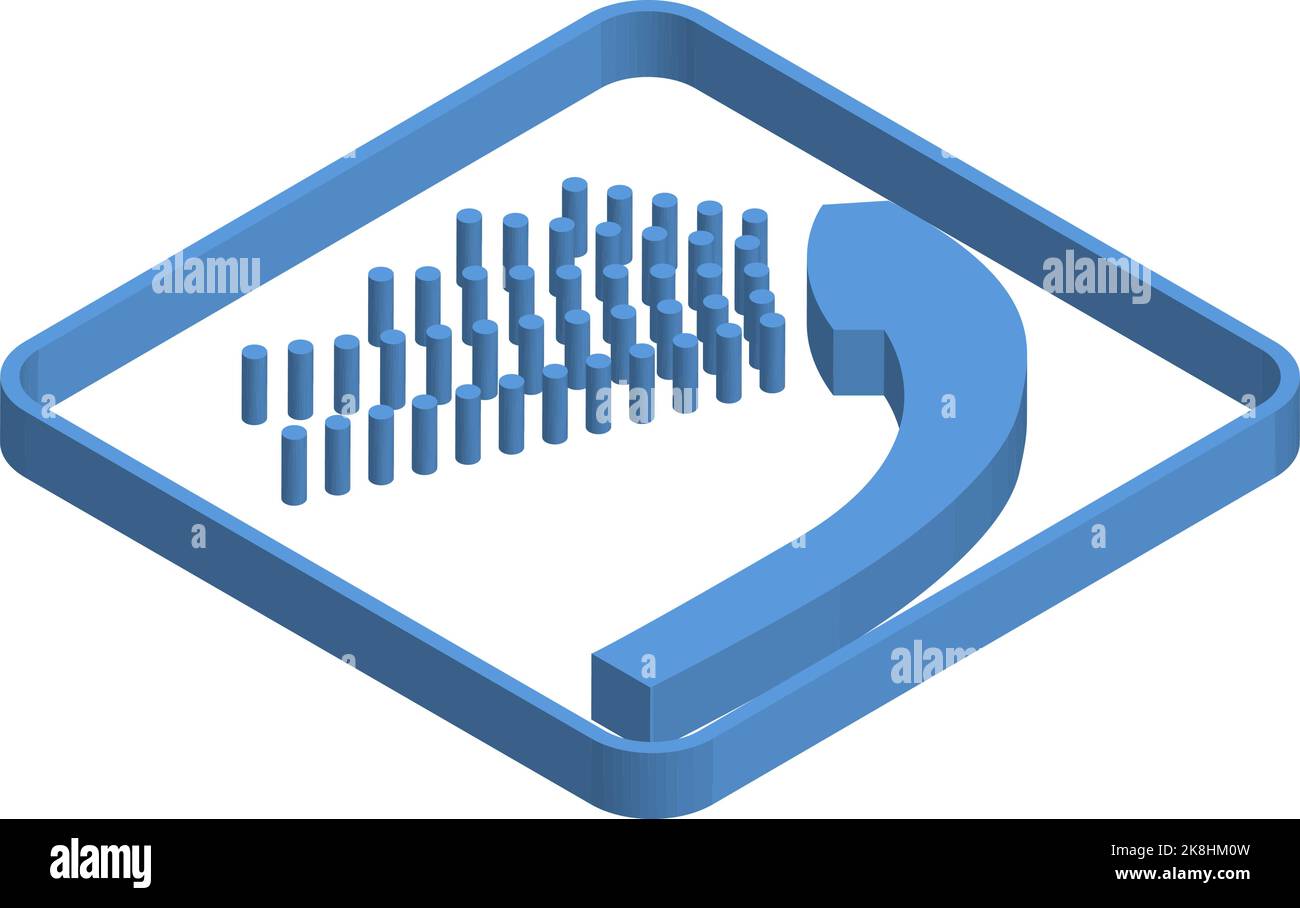 Blue isometric illustration of shower Stock Vector