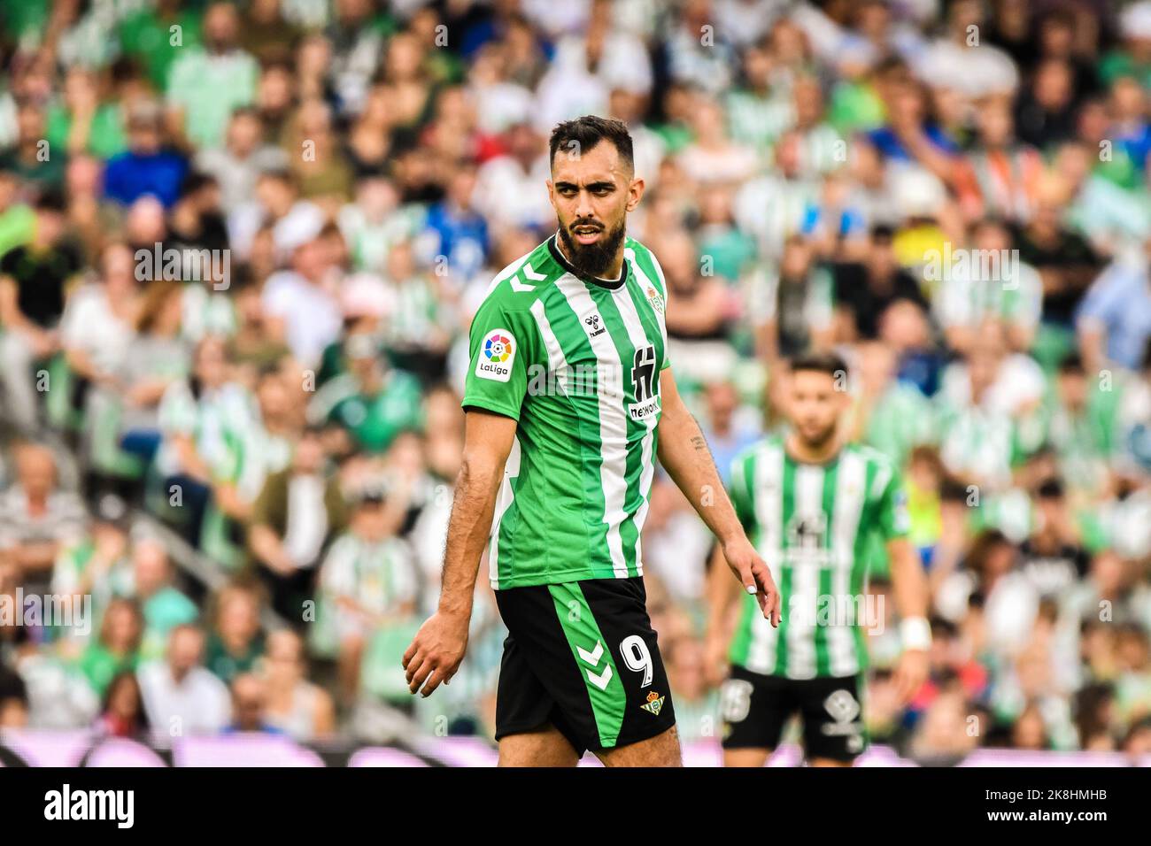 SEVILLA, SPAIN - OCTOBER 23: Borja Iglesias of Real Betis Balompie during the match between Real Betis Balompie and Atletico de Madrid CF of La Liga Santander on August 27, 2022 at Mestalla in Valencia, Spain. (Photo by Samuel Carreño/PxImages) Stock Photo
