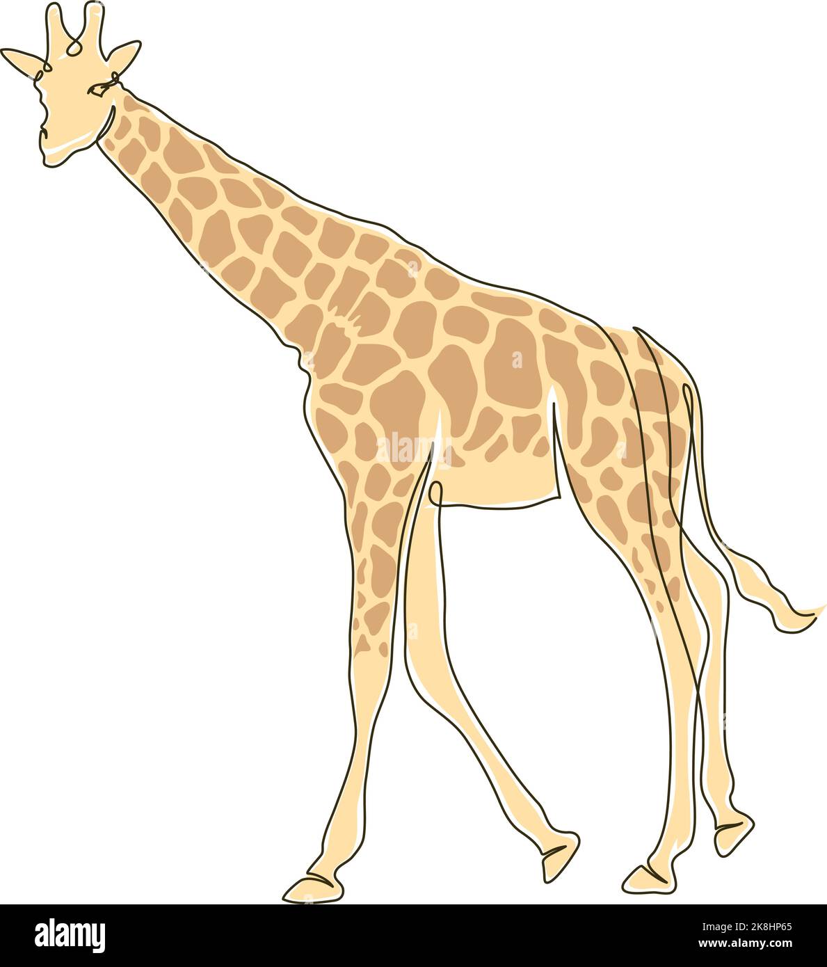 wild giraffe color drawn icon Stock Vector Image & Art - Alamy