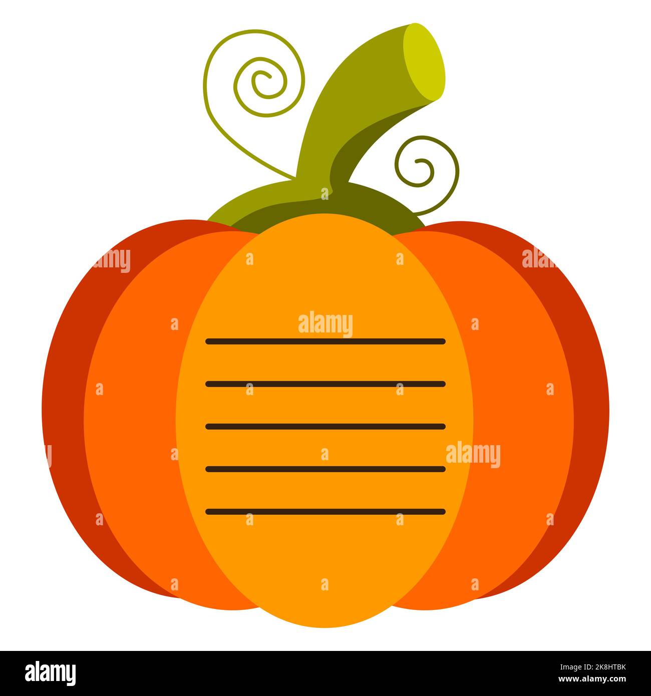 Notebook labels. Drawing of a pumpkin. Note labels. Baby stickers