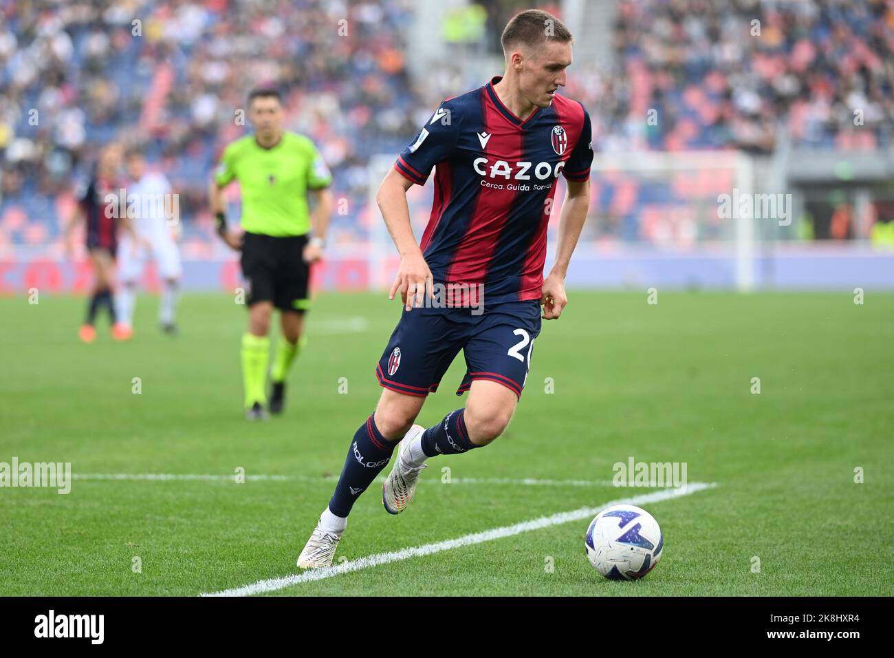Bologna, Italy. 23rd Oct, 2022. Michel Aebicher (Bologna FC) in action