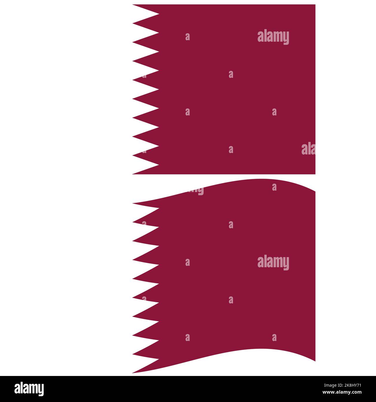Flag of Qatar. Qatar flag. Qatar waving flag. flat style Stock Photo