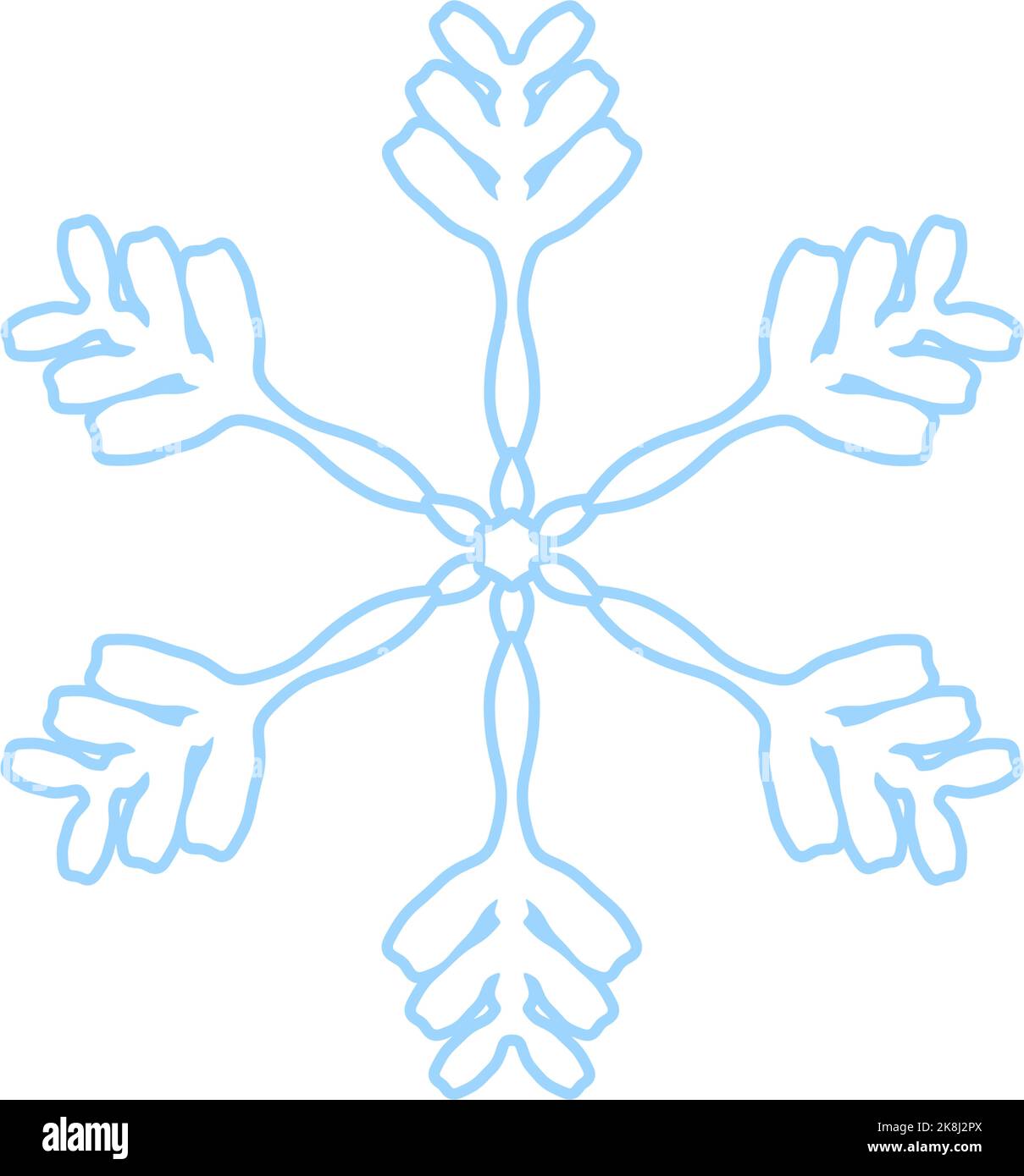 Vector illustration of blue snowflake Stock Vector Image & Art - Alamy