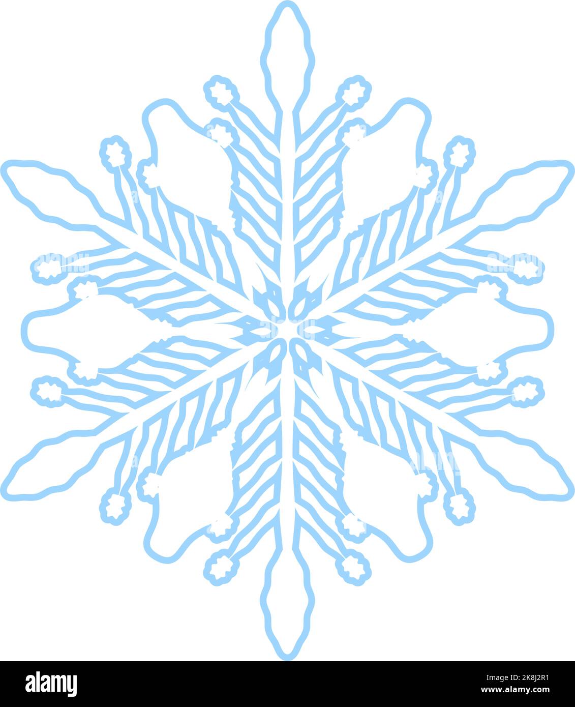 Vector illustration of blue snowflake Stock Vector Image & Art - Alamy