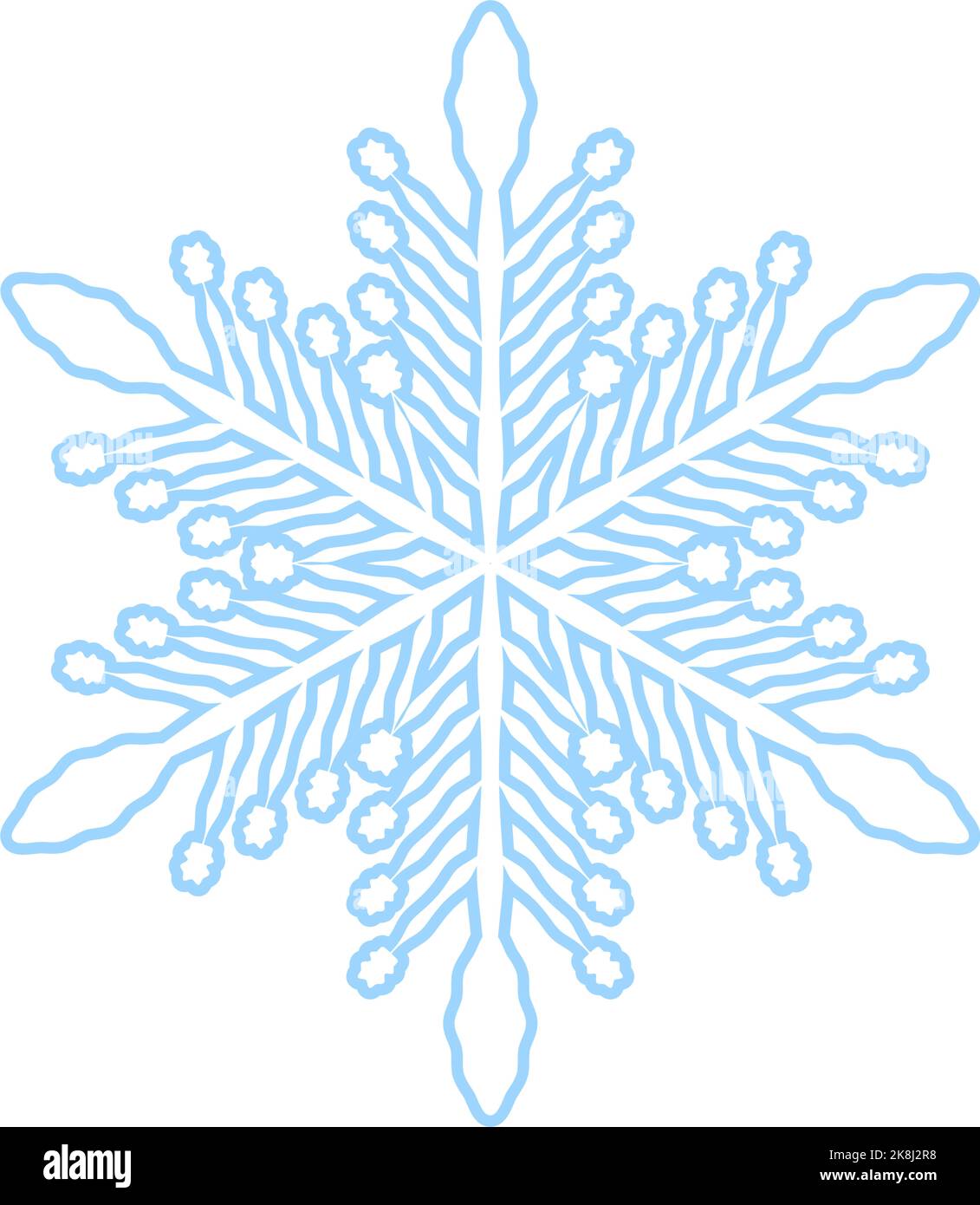 Vector illustration of blue snowflake Stock Vector Image & Art - Alamy