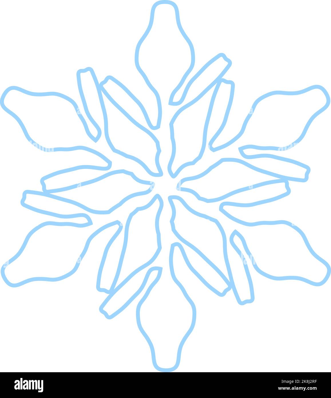 Vector illustration of blue snowflake Stock Vector Image & Art - Alamy