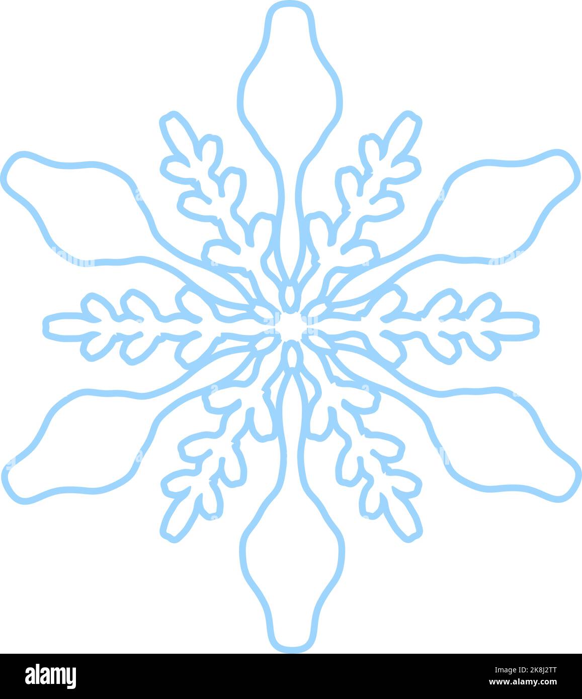 Vector illustration of blue snowflake Stock Vector Image &amp; Art - Alamy