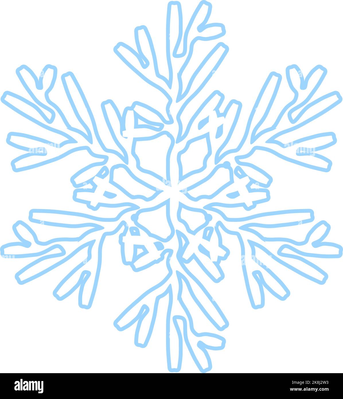 Vector illustration of blue snowflake Stock Vector Image & Art - Alamy