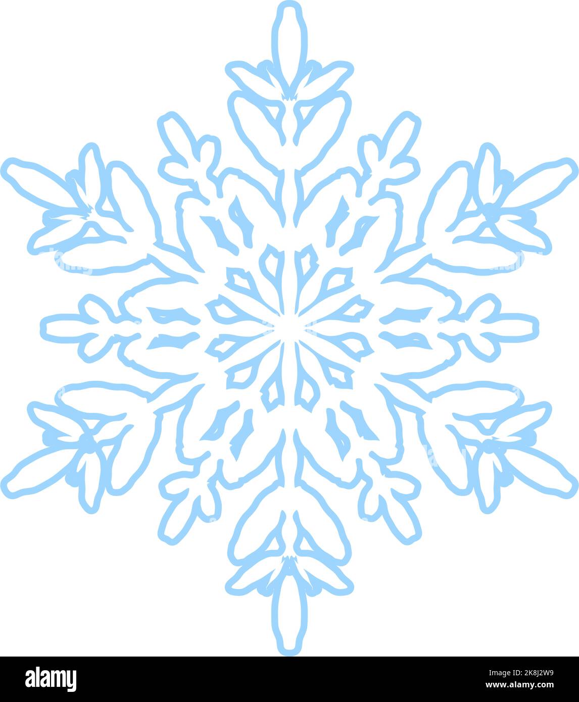 Vector illustration of blue snowflake Stock Vector Image & Art - Alamy
