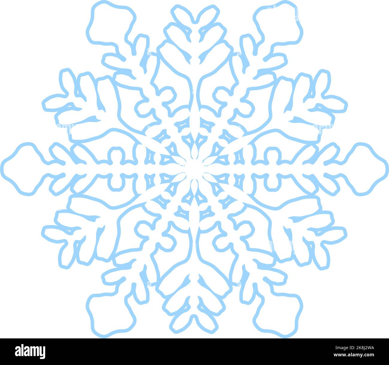 Vector illustration of blue snowflake Stock Vector Image & Art - Alamy