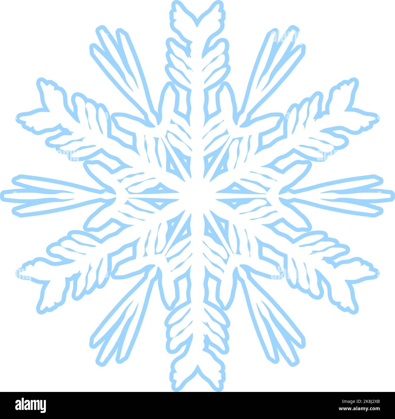Vector illustration of blue snowflake Stock Vector Image & Art - Alamy